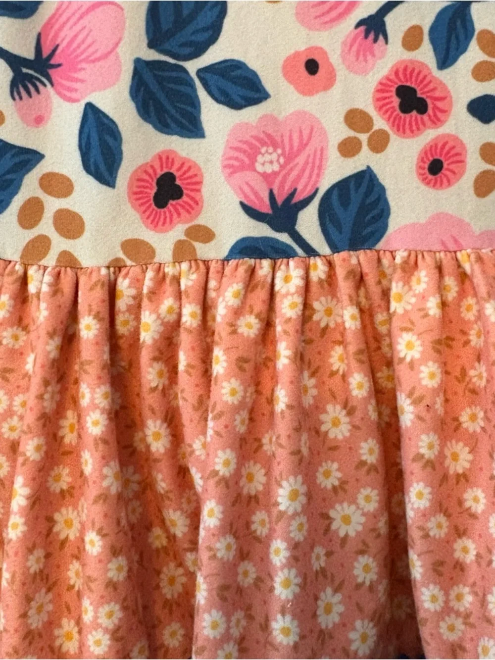 Cheeky Plum Farrah long sleeve blue and pink floral leotard size 6
